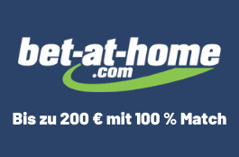 Bet at Home – Willkommensbonus bis zu 200 €