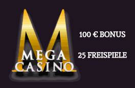 Mega Casino DE 100 euro bonus