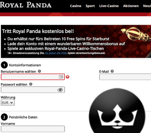 Royal Panda DE Register