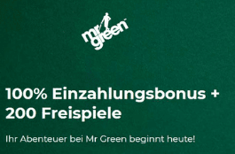 mr green AT 100 euro bonus 200 freispiele