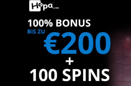 hopa DE 200 euro bonus und 100 spins